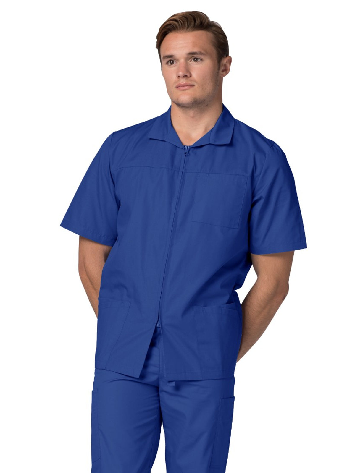 Adar - Universal - Men's Zippered Short Sleeve Jacket