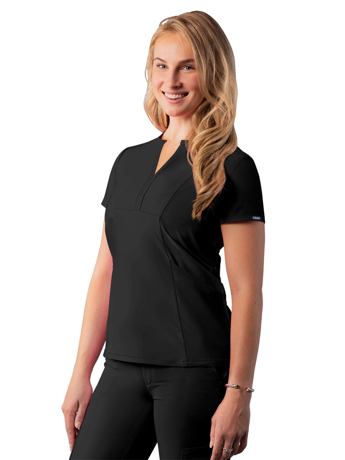 Adar - Addition - Women's Notched V-Neck Top