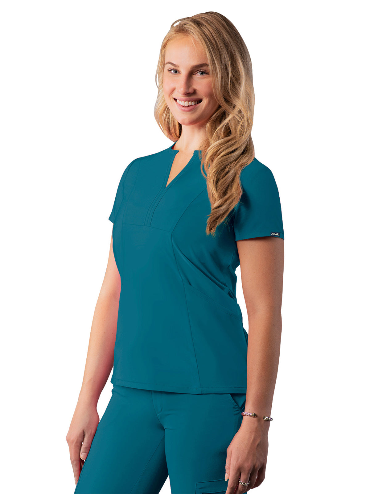 Adar - Addition - Women's Notched V-Neck Top