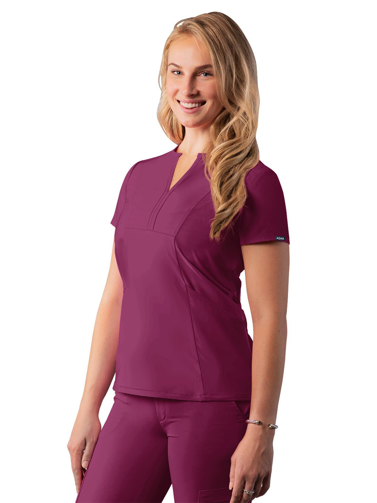 Adar - Addition - Women's Notched V-Neck Top