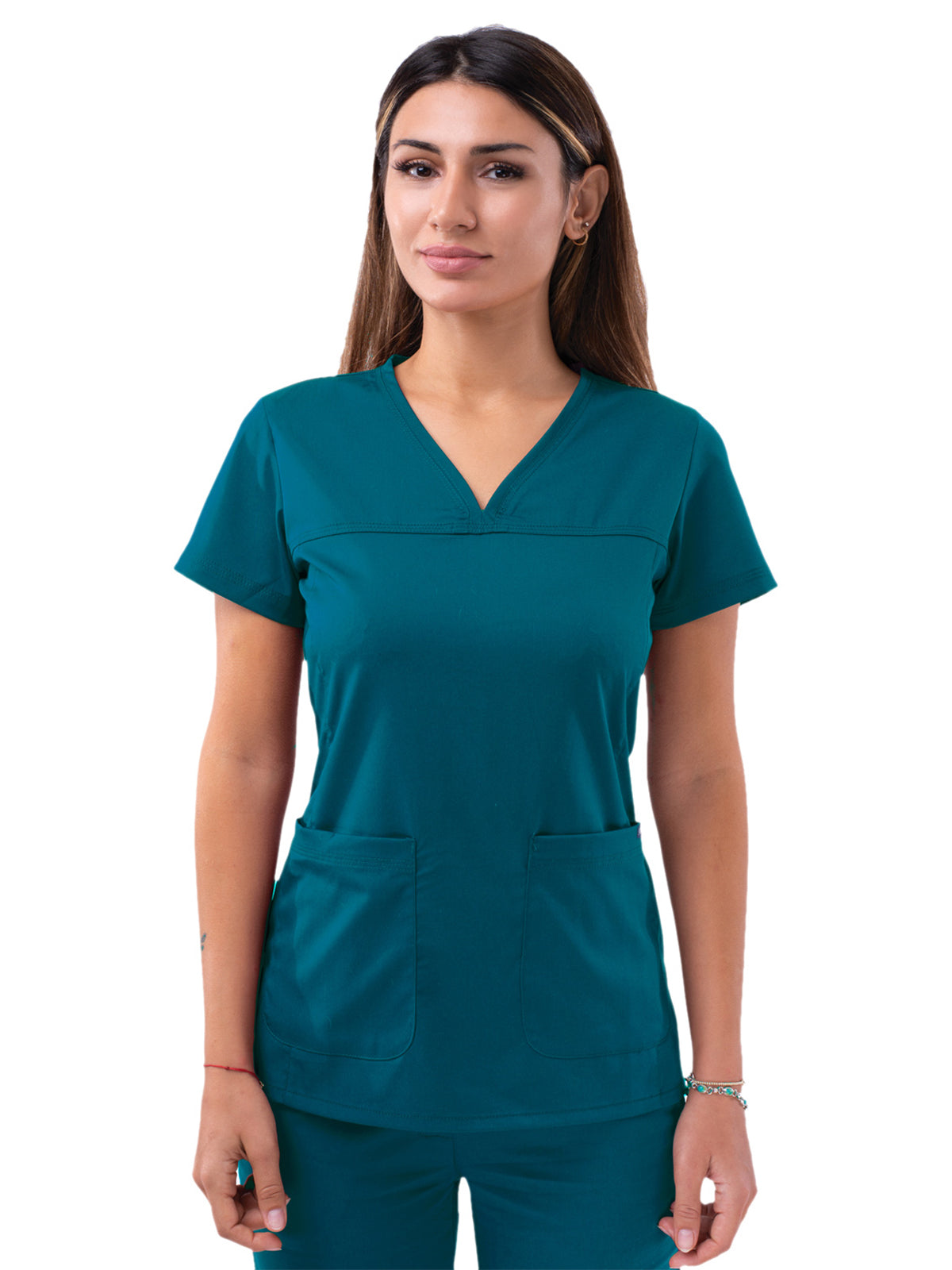 Adar - Pro - Women's V-Neck Sweetheart Top