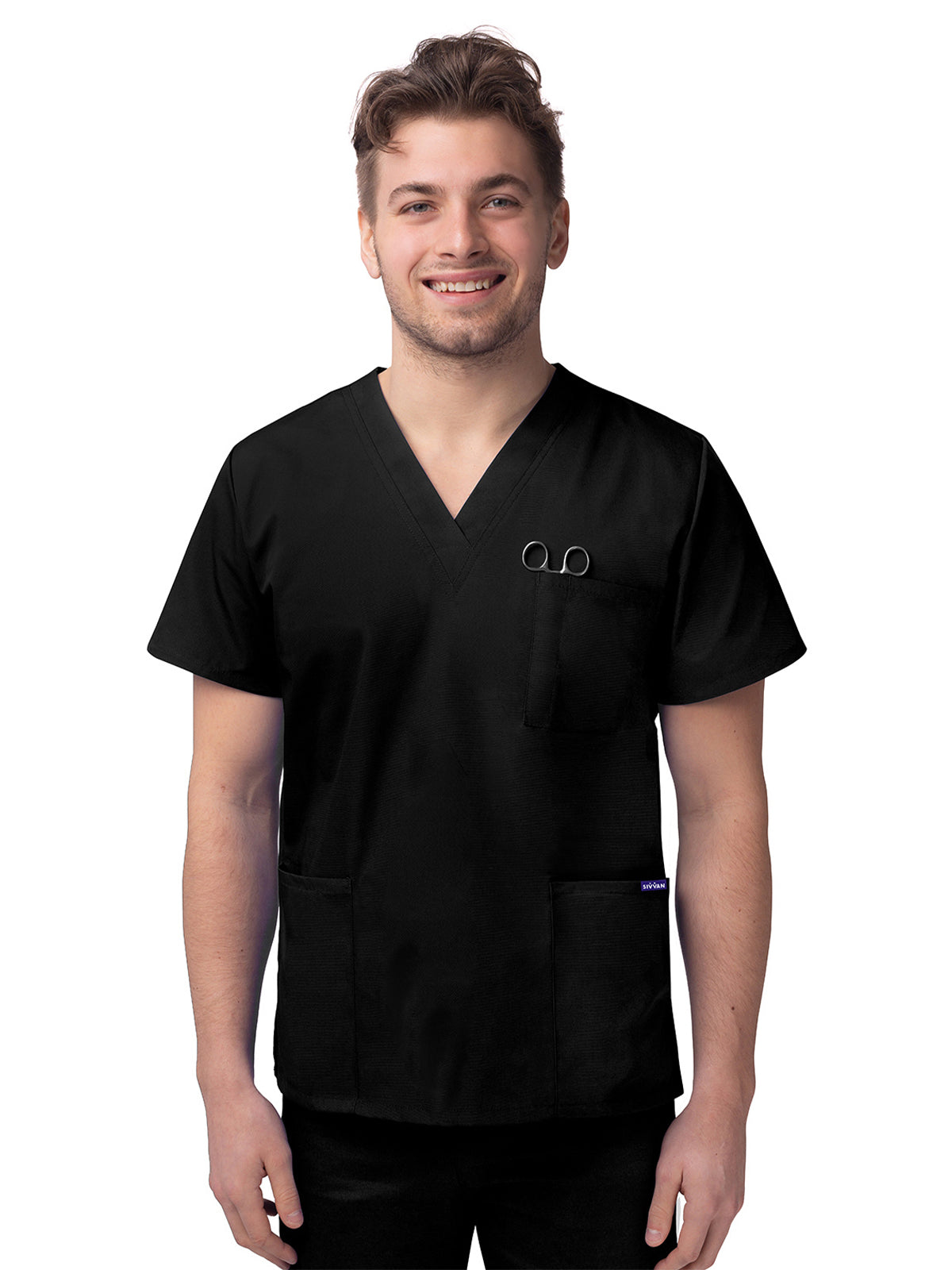 Adar - Sivvan - Unisex V-Neck 3 Pocket Top