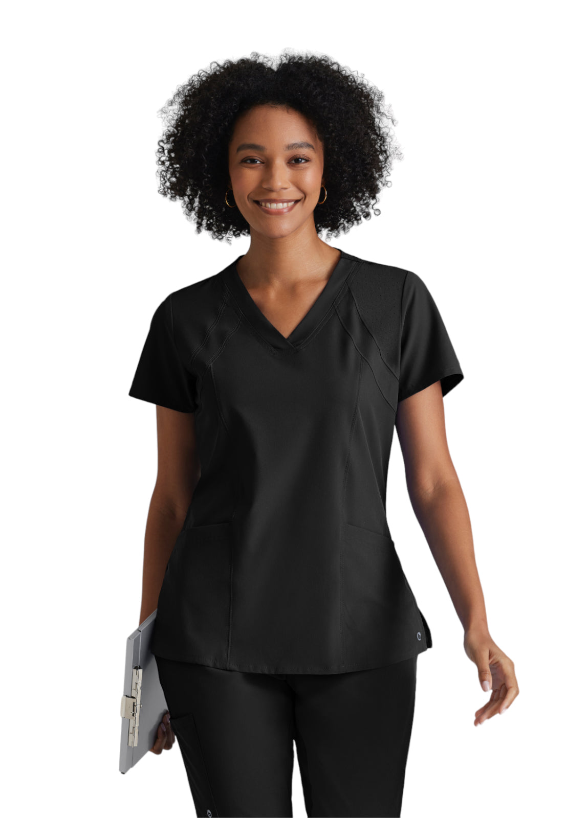 Barco One - Women's Four-Pocket V-Neck Racer Scrub Top