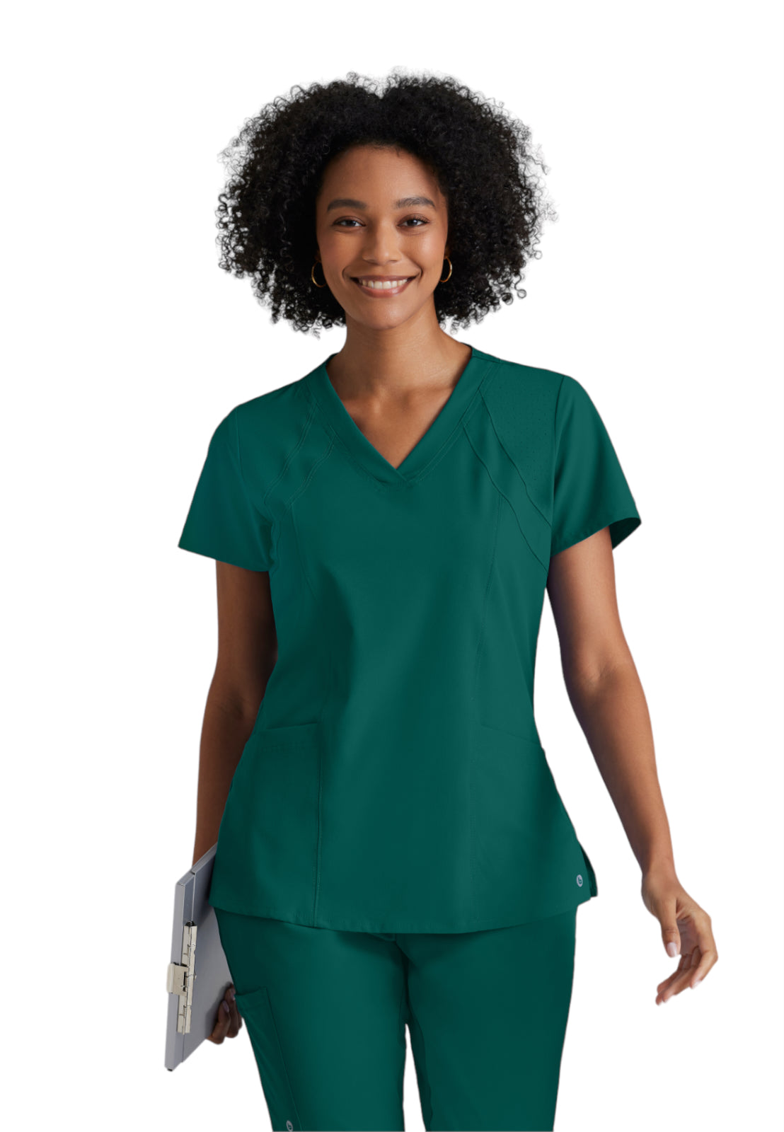 Barco One - Women's Four-Pocket V-Neck Racer Scrub Top