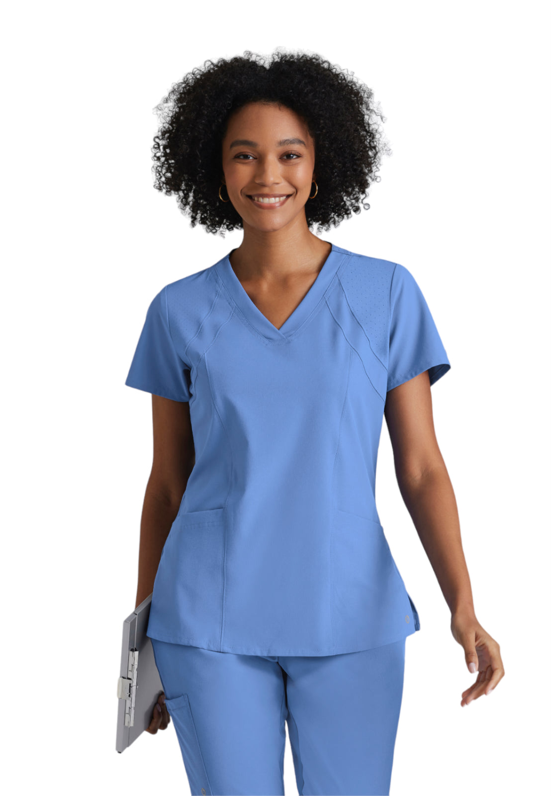 Barco One - Women's Four-Pocket V-Neck Racer Scrub Top