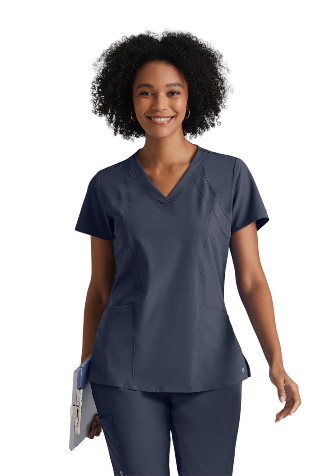 Barco One - Women's Four-Pocket V-Neck Racer Scrub Top