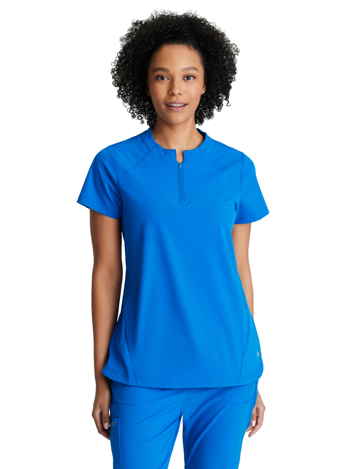 Barco One - Women's Two-Pocket Banded Zip-Collar Flux Scrub Top