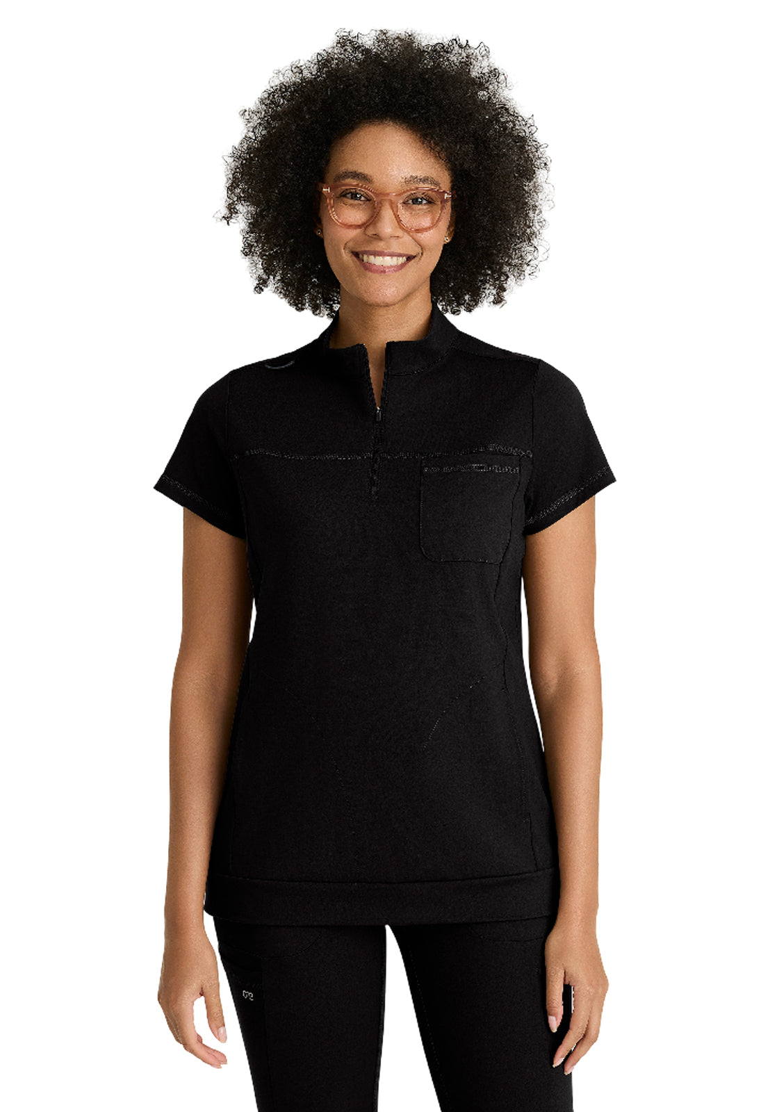 Barco One Performance Knit - Women's Three-Pocket Mock Neck Vigor Scrub Top