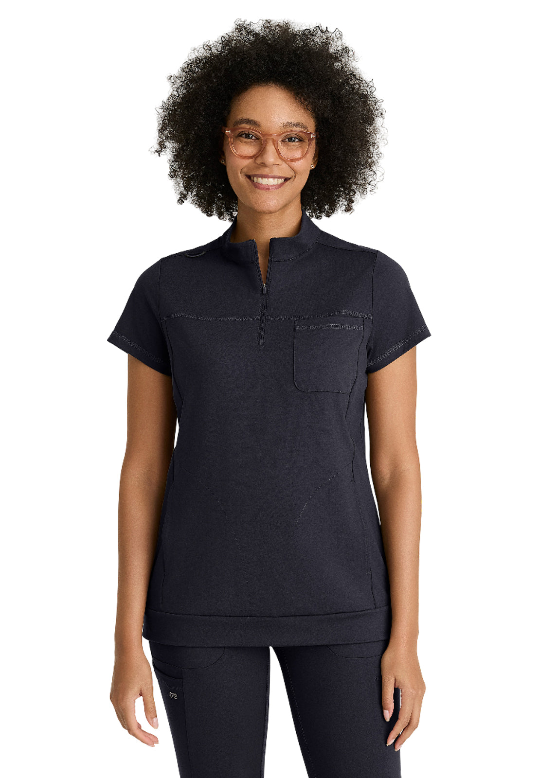 Barco One Performance Knit - Women's Three-Pocket Mock Neck Vigor Scrub Top