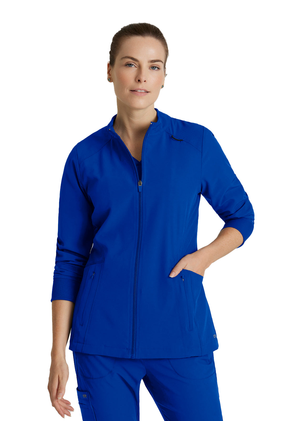 Barco One - Women's Four-Pocket Zip-Up Venture Warm-Up Scrub Jacket