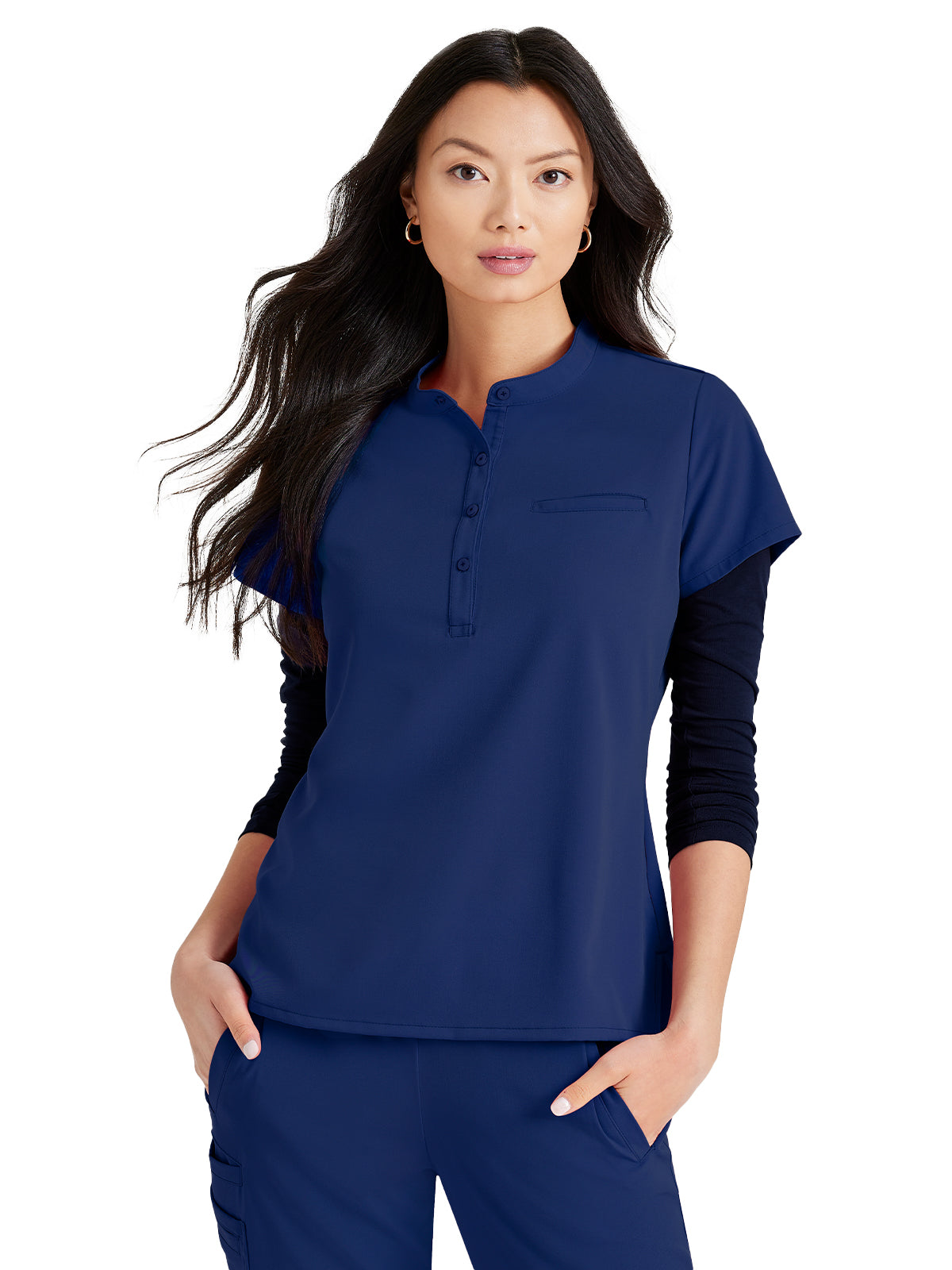 Barco Unify - Women's One-Pocket Henley Style Mission Scrub Top