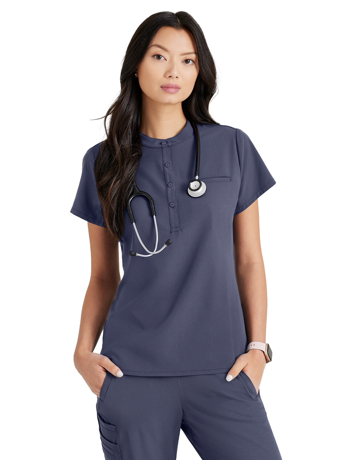 Barco Unify - Women's One-Pocket Henley Style Mission Scrub Top