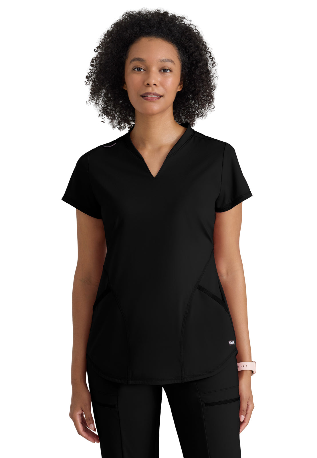 Grey's Anatomy Knit Stretch - Women's Two-Pocket V-Neck Define Scrub Top