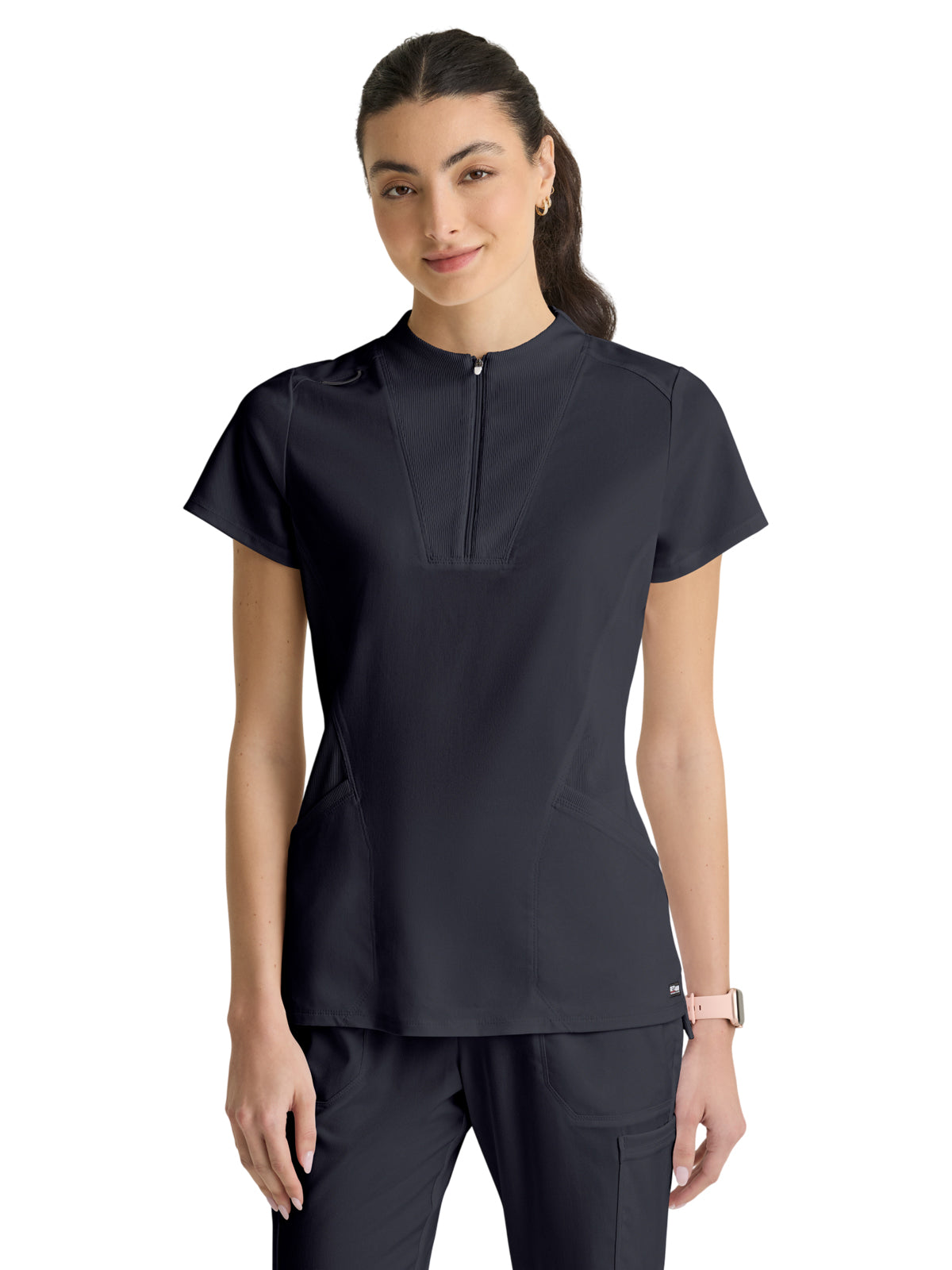 Grey's Anatomy Spandex Stretch - Women's Two Pocket Y-Neck Kristi Scrub Top