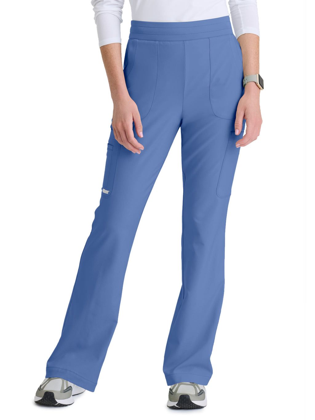 Grey's Anatomy Evolve Stretch - Women's Six Pocket Drawstring Sky Scrub Pant