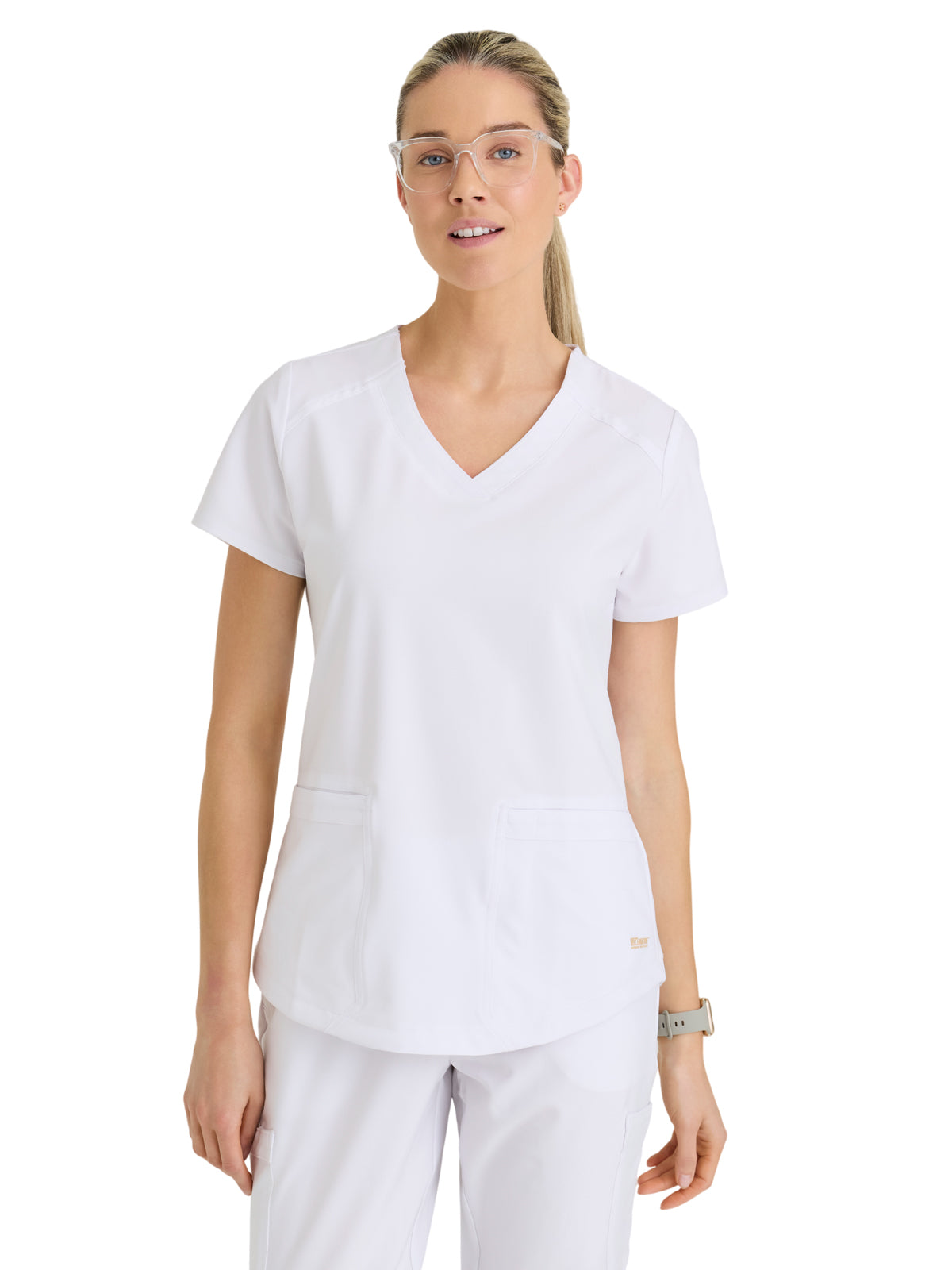 Grey's Anatomy Evolve Stretch - Women's Two-Pocket V-Neck Rhythm Scrub Top