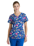 Skechers - Women's Three-Pocket V-Neck Reliance Print Scrub Top