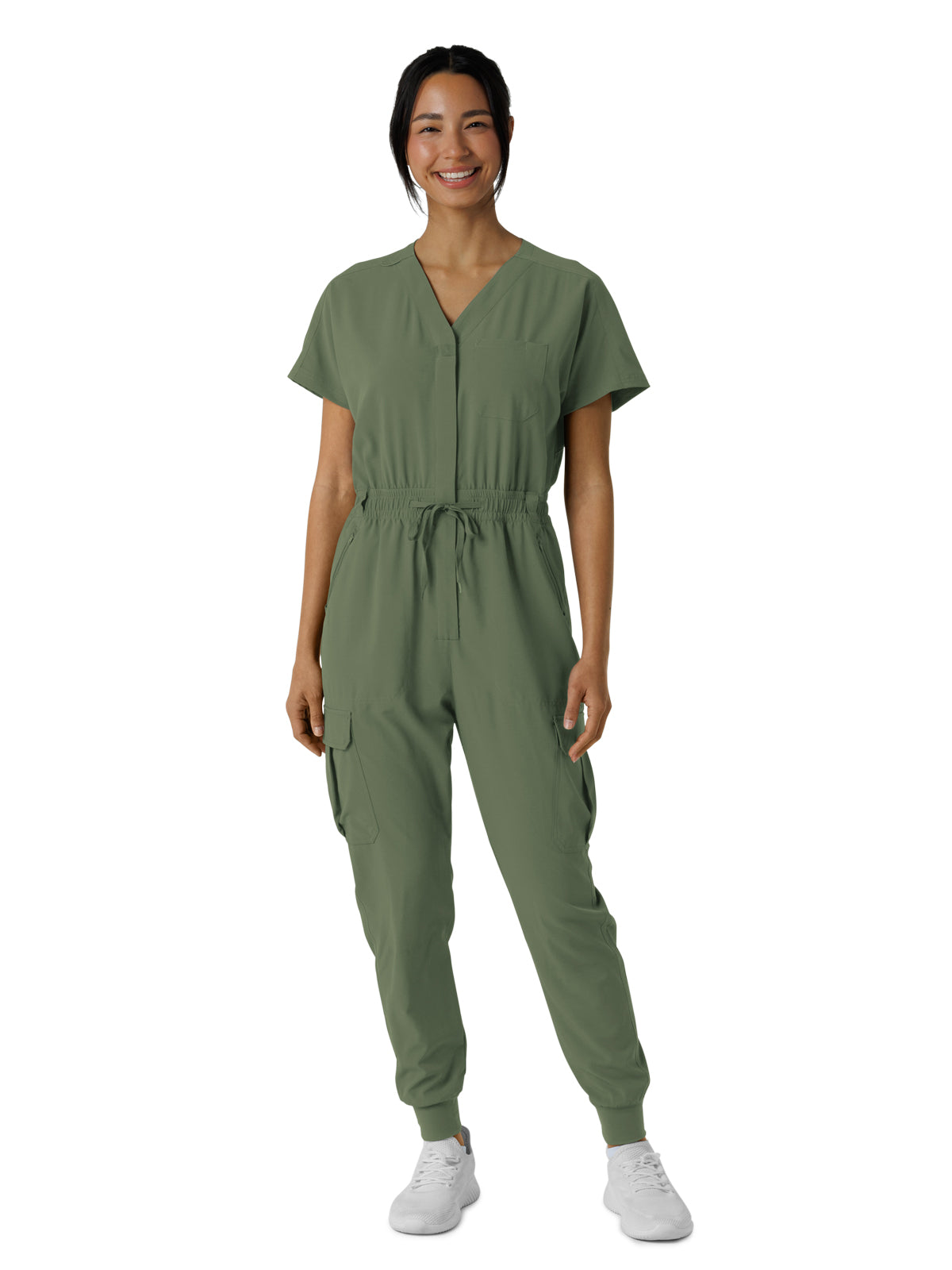 Wink - Renew - Women's Seven-Pocket Cargo Jogger Jumpsuit