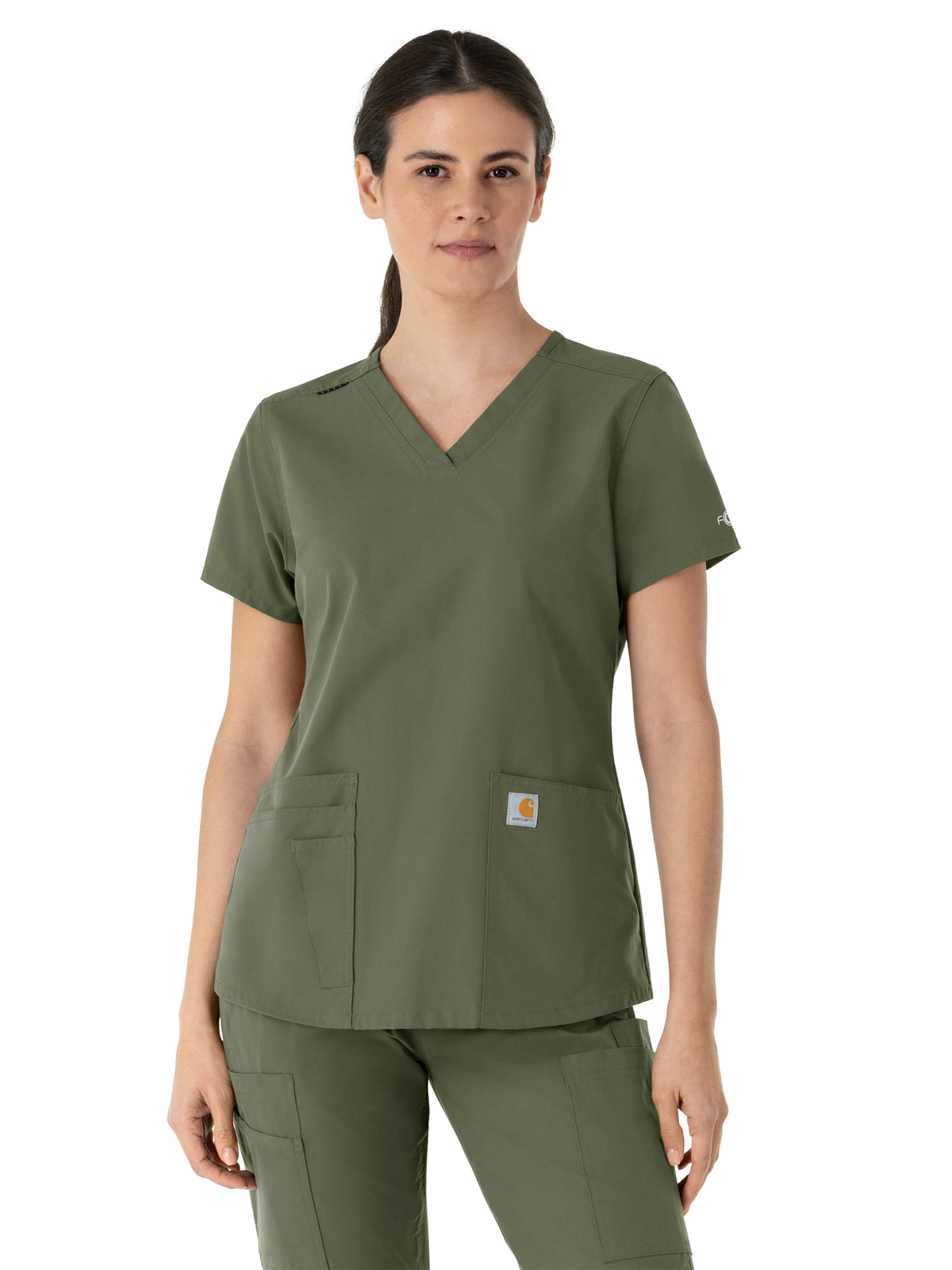 Carhartt Scrubs - Force Essentials - Women's Five-Pocket Modern Fit V-Neck Top