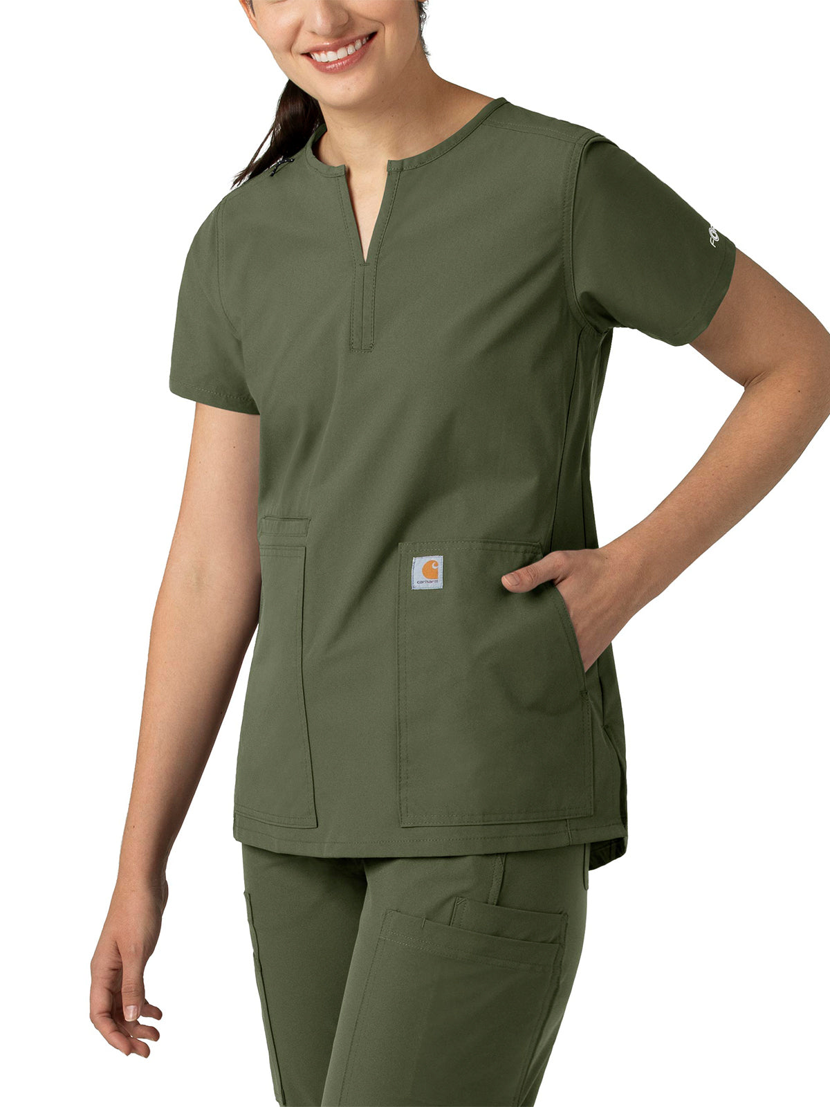 Carhartt Scrubs - Force Essentials - Women's Three-Pocket Notch Neck Top