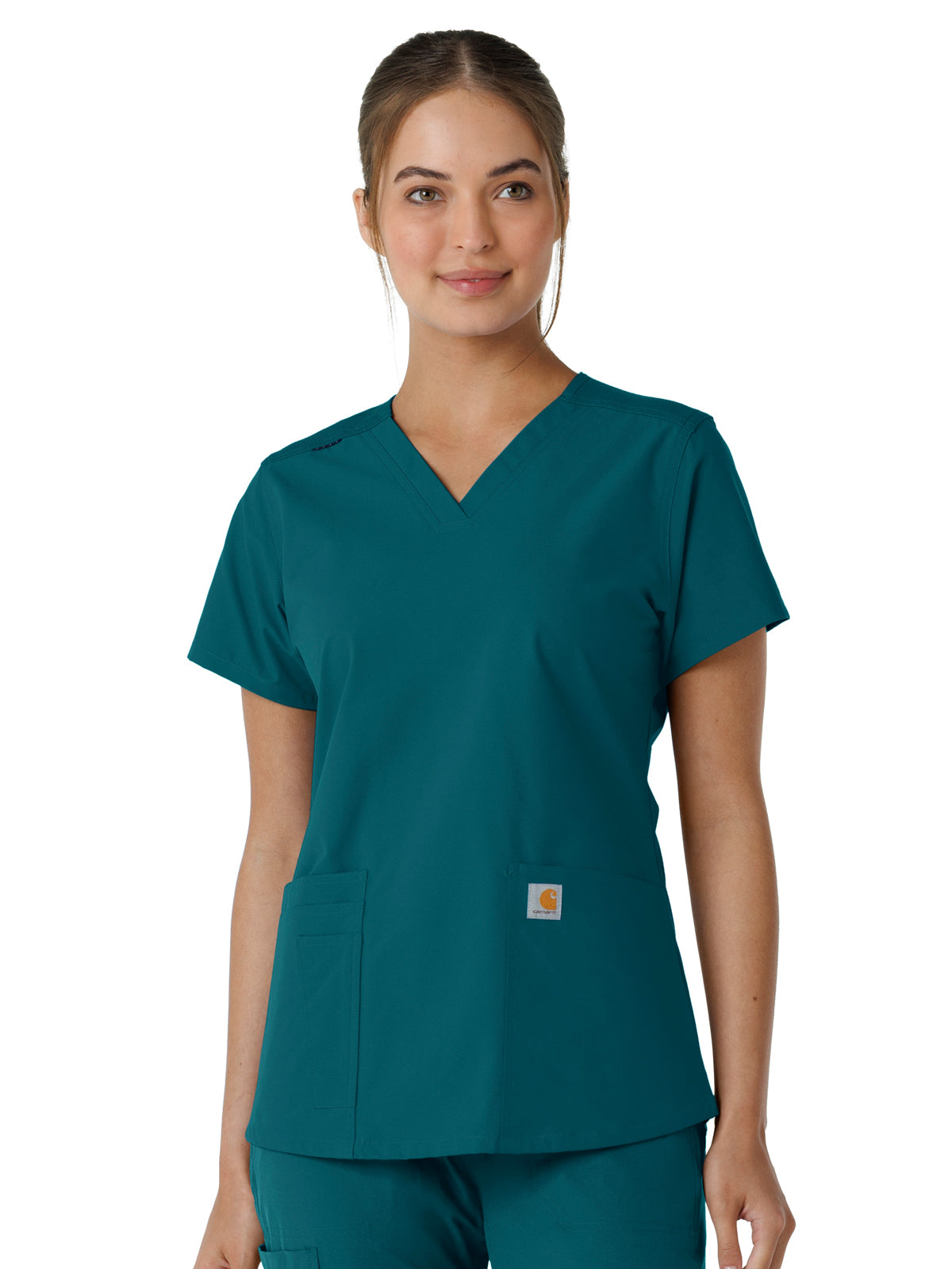 Carhartt - Force Essentials - Women's Four-Pocket V-Neck Knit Panel Top