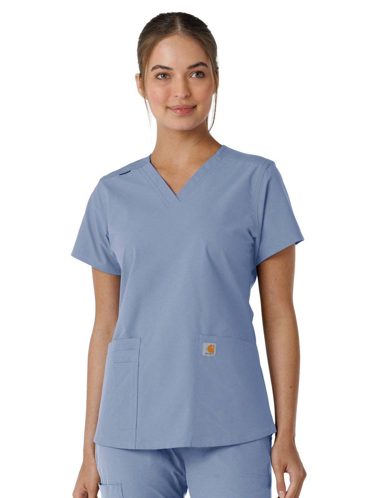 Carhartt - Force Essentials - Women's Four-Pocket V-Neck Knit Panel Top