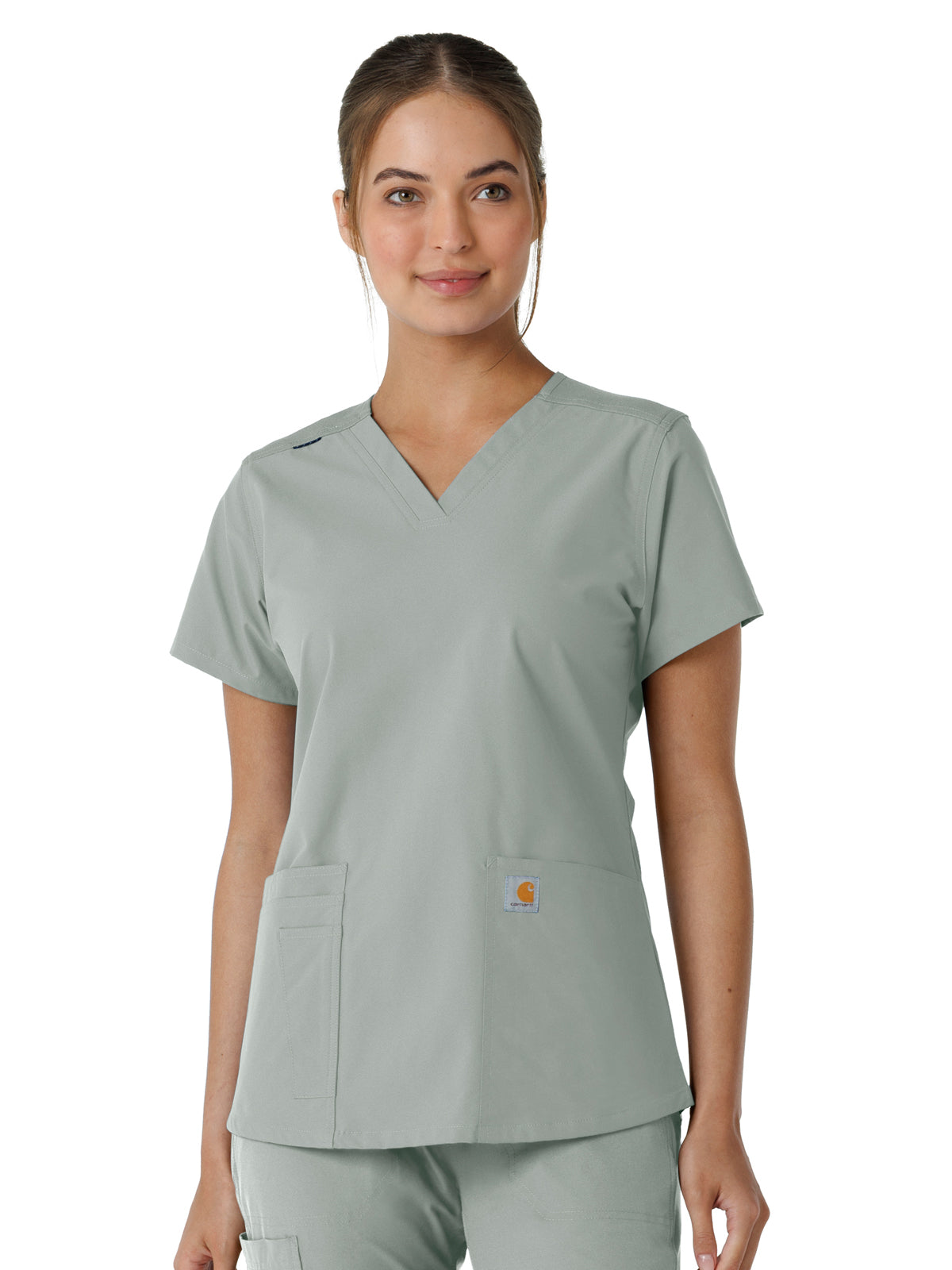Carhartt - Force Essentials - Women's Four-Pocket V-Neck Knit Panel Top