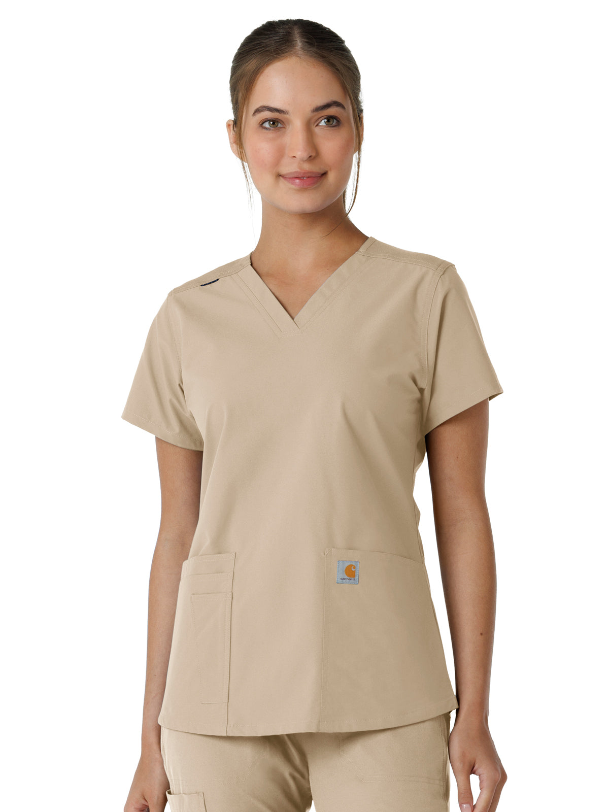 Carhartt - Force Essentials - Women's Four-Pocket V-Neck Knit Panel Top