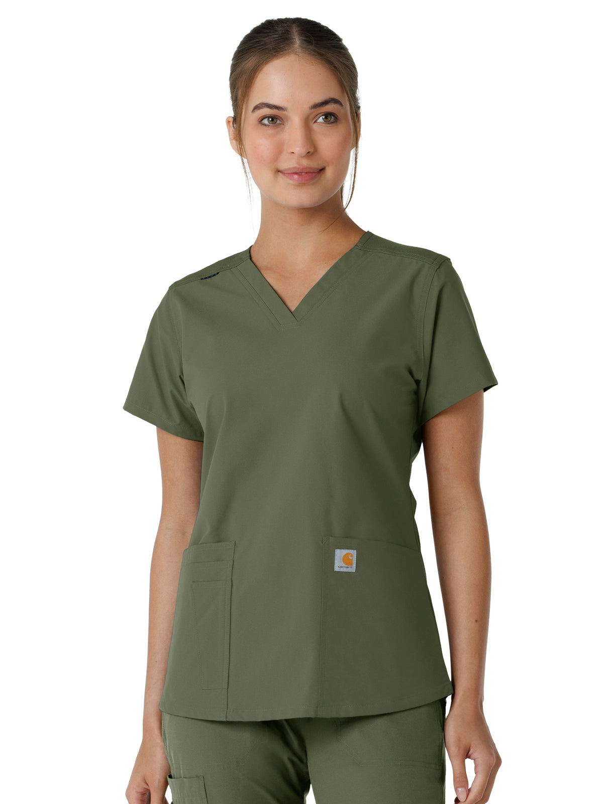 Carhartt - Force Essentials - Women's Four-Pocket V-Neck Knit Panel Top