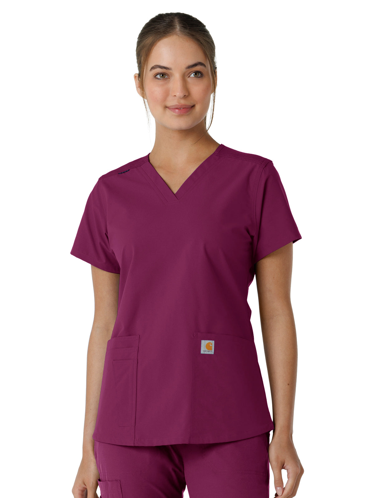Carhartt - Force Essentials - Women's Four-Pocket V-Neck Knit Panel Top