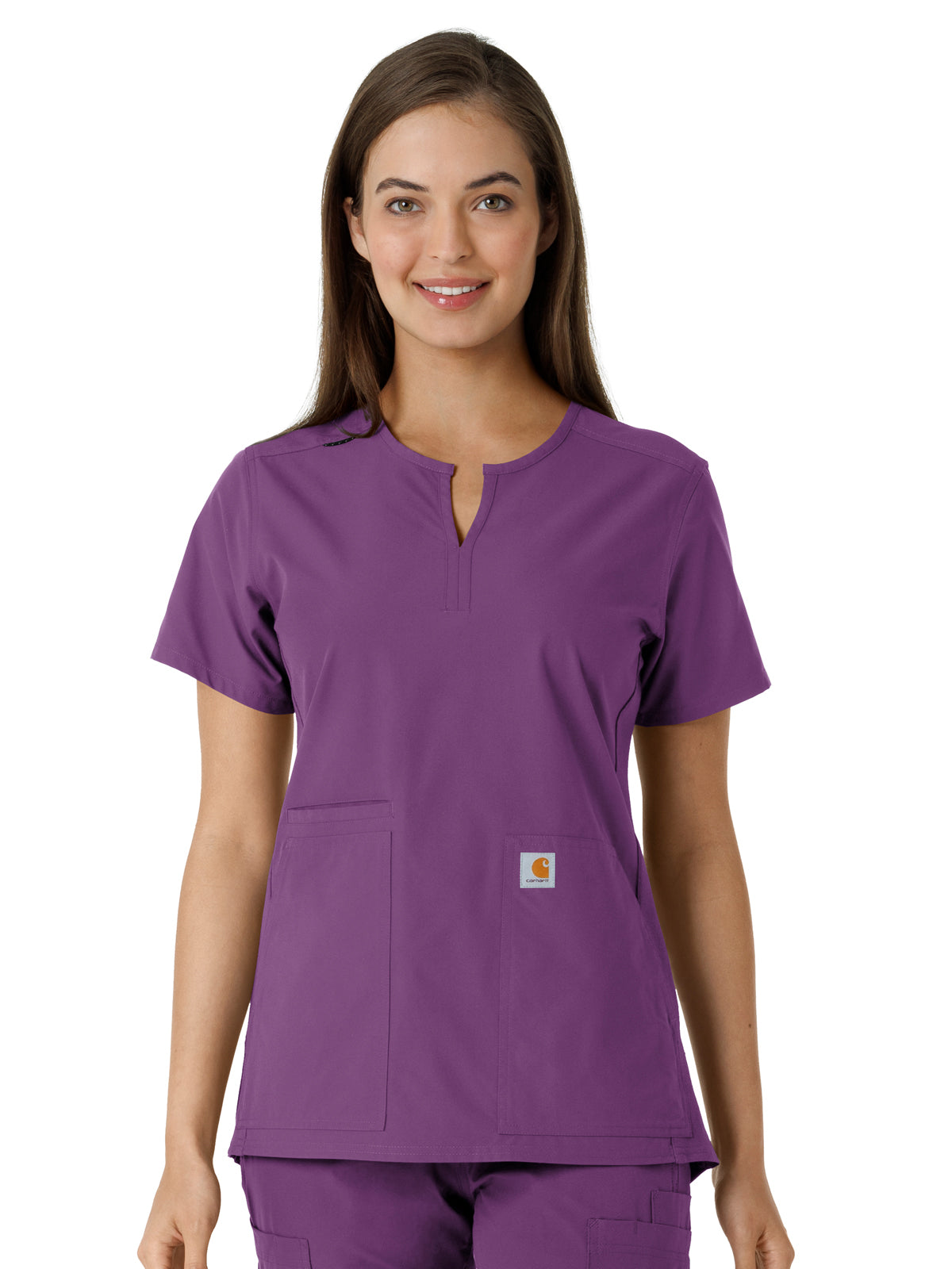Carhartt Scrubs - Force Essentials Women's Notch Neck Tunic Knit Panel Top