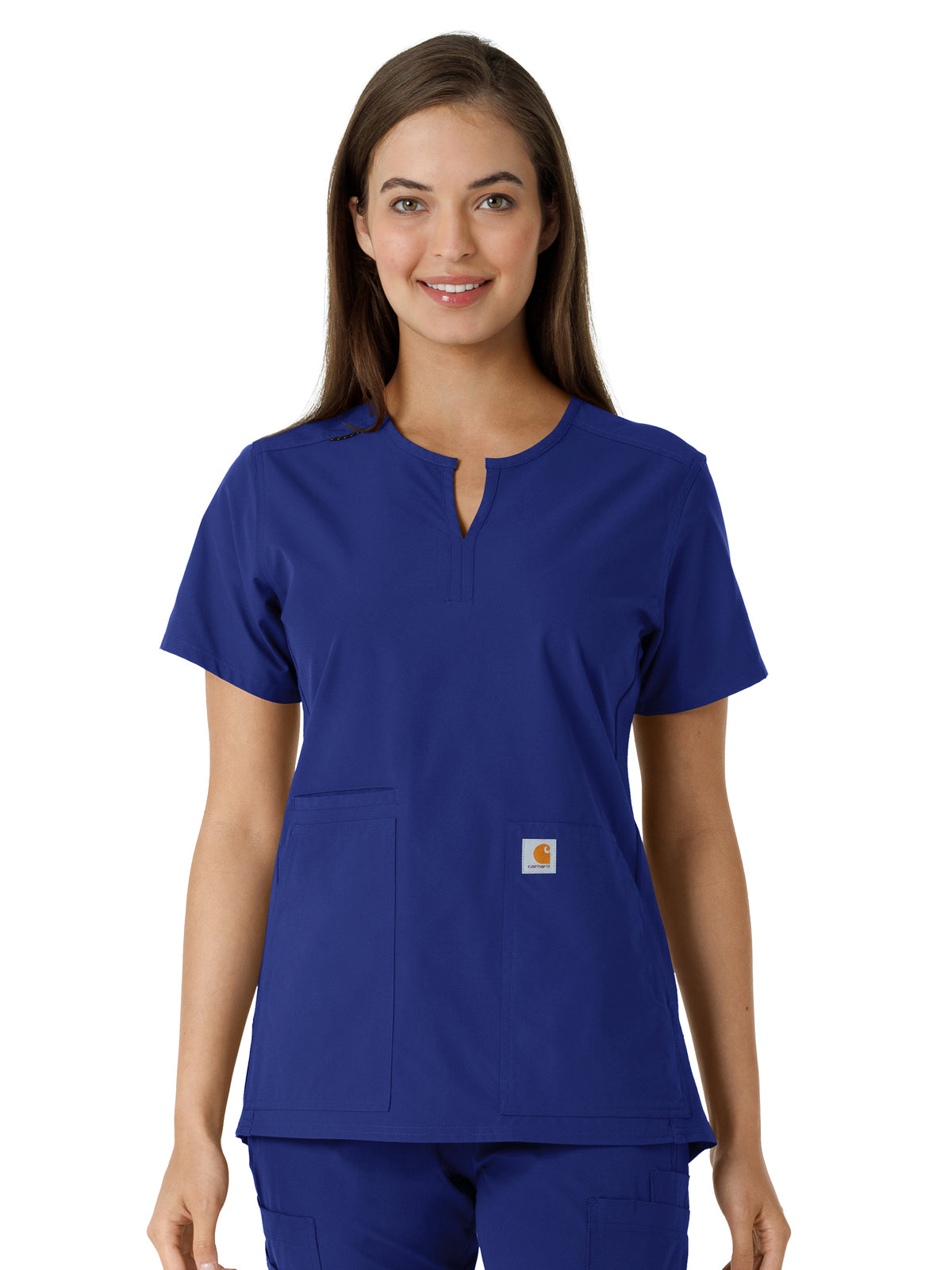 Carhartt Scrubs - Force Essentials Women's Notch Neck Tunic Knit Panel Top