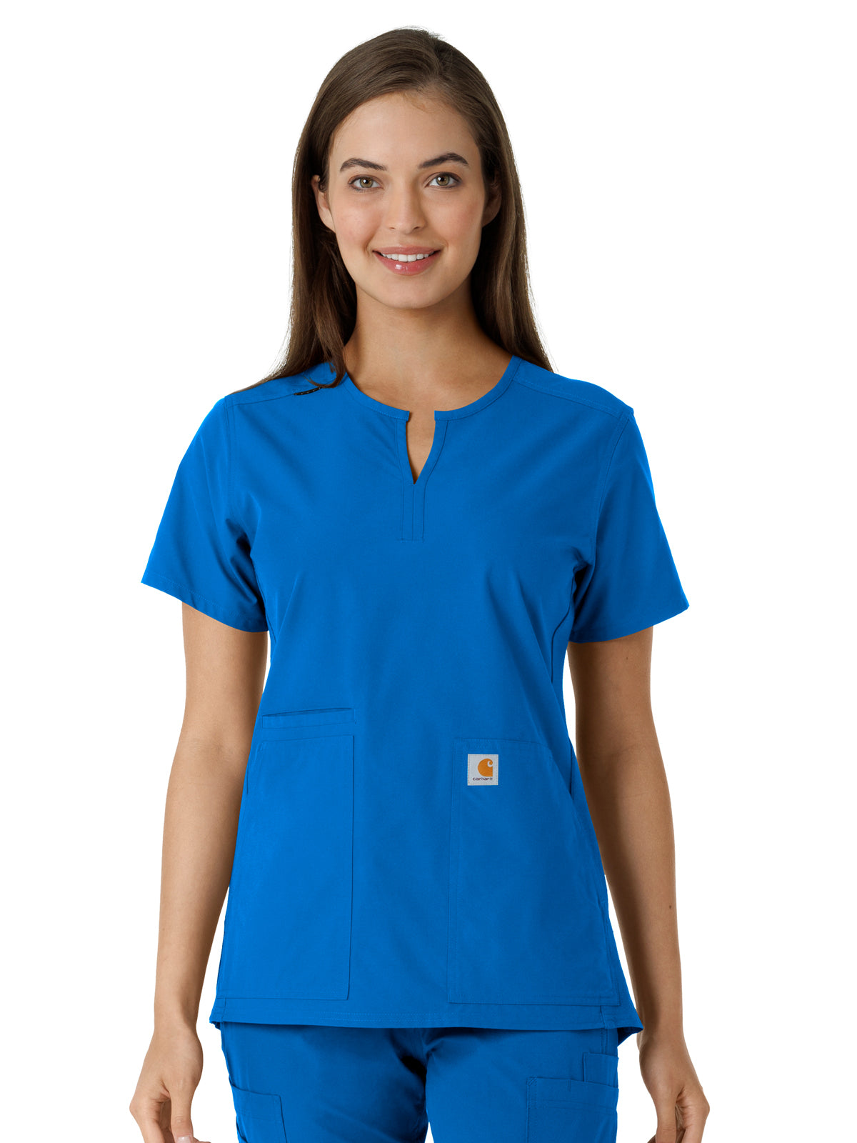 Carhartt Scrubs - Force Essentials Women's Notch Neck Tunic Knit Panel Top