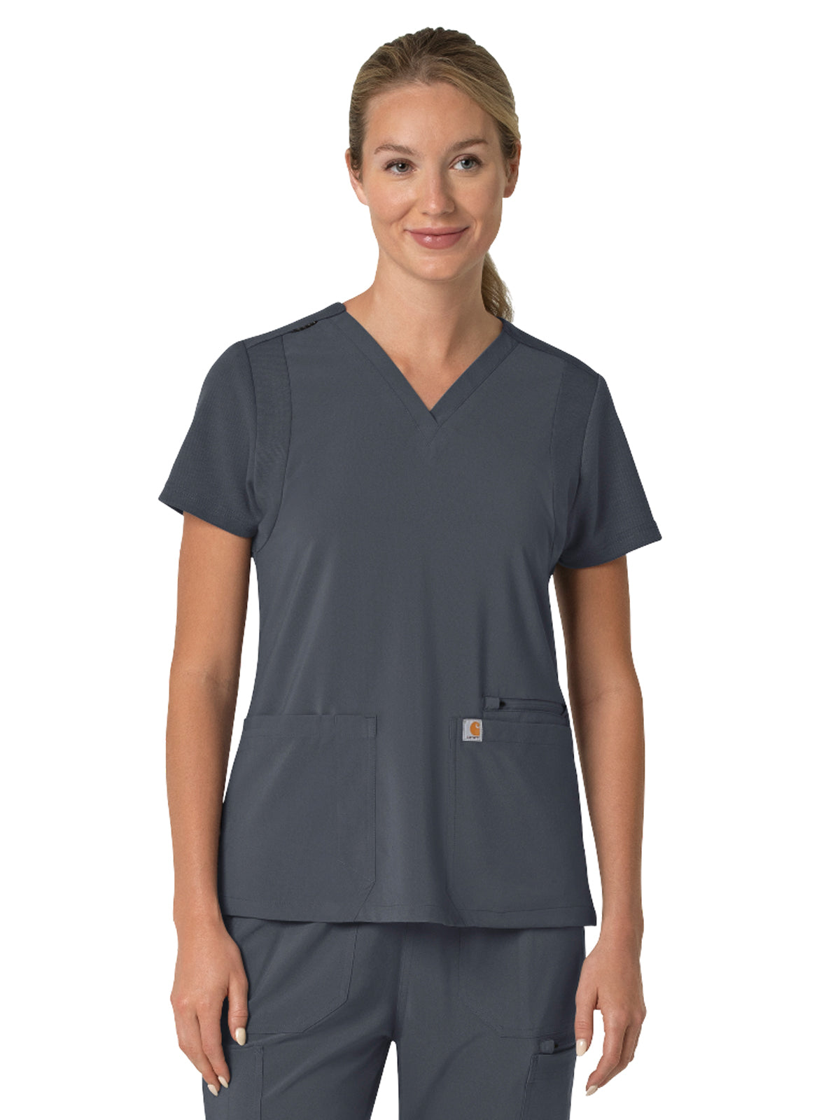 Carhartt Scrubs - Force Cross-Flex - Women's Three-Pocket Flex Panel V-Neck Top
