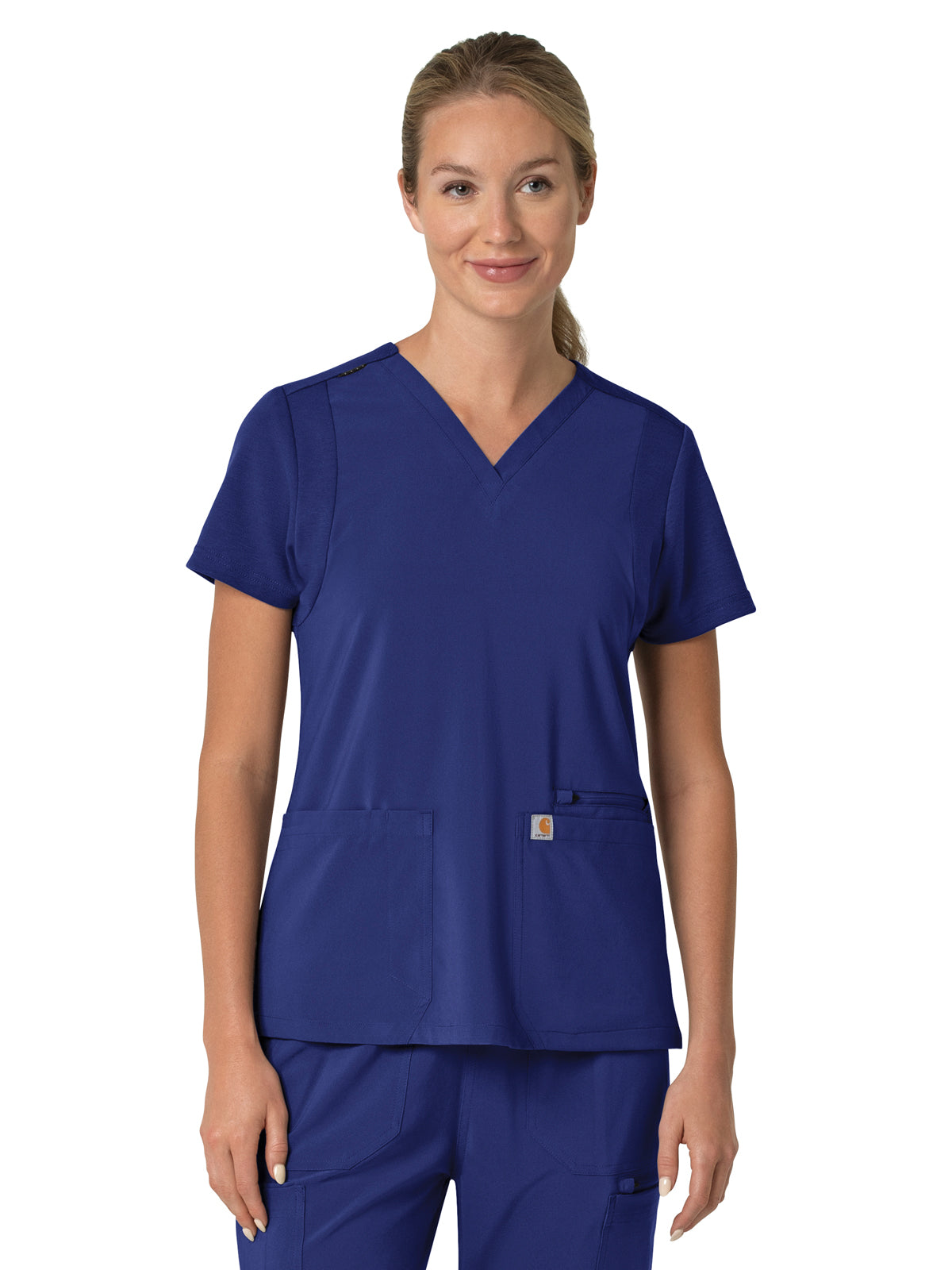 Carhartt Scrubs - Force Cross-Flex - Women's Three-Pocket Flex Panel V-Neck Top