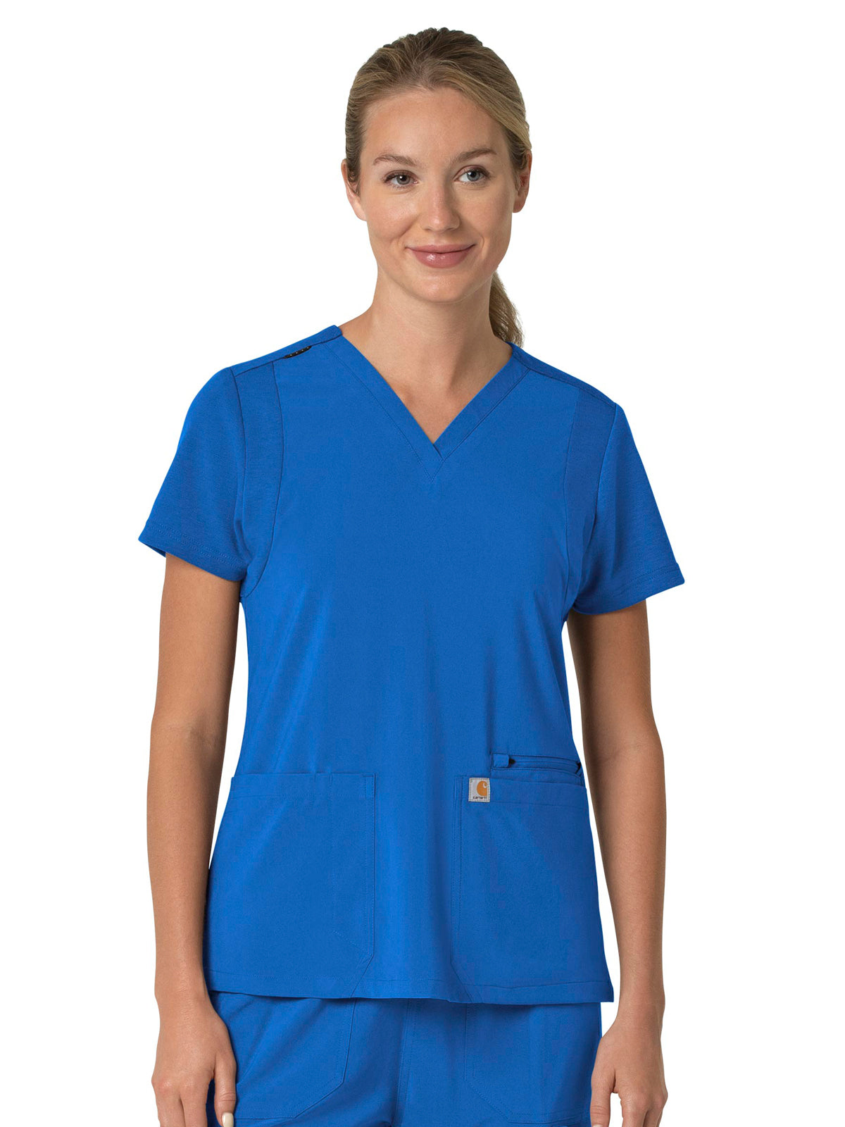 Carhartt Scrubs - Force Cross-Flex - Women's Three-Pocket Flex Panel V-Neck Top