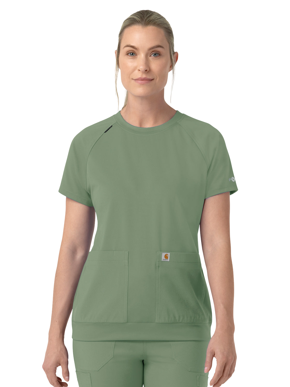 Carhartt Scrubs - Cross-Flex Knits - Women's Two-Pocket Crew Neck Scrub Top