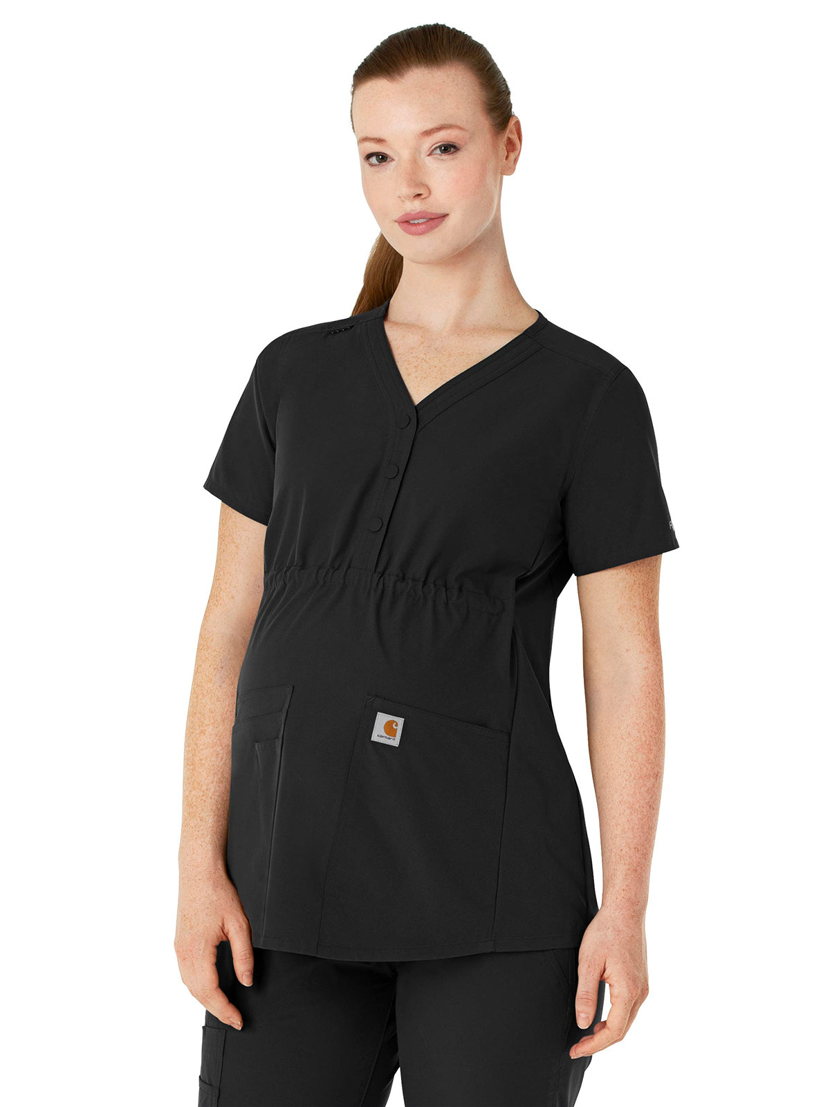 Carhartt Scrubs Force Essentials Women's Four-Pocket Henley Maternity Top