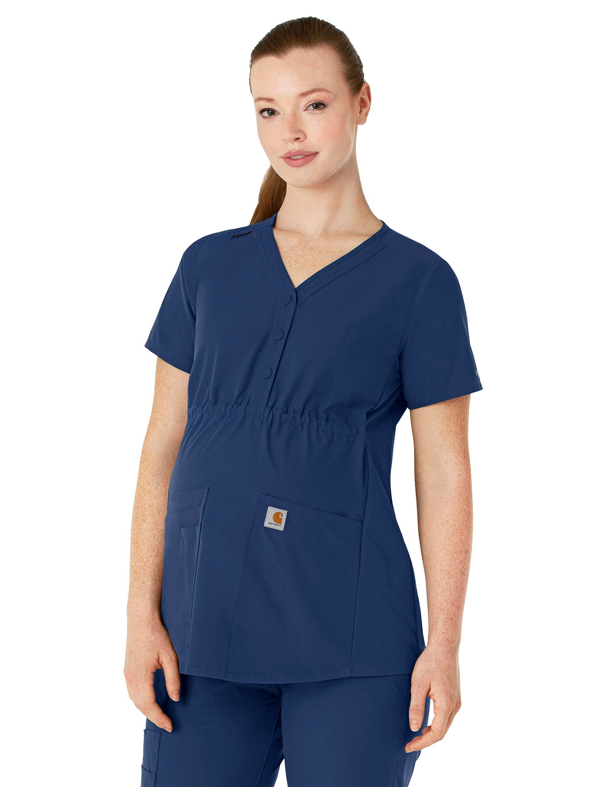 Carhartt Scrubs Force Essentials Women's Four-Pocket Henley Maternity Top
