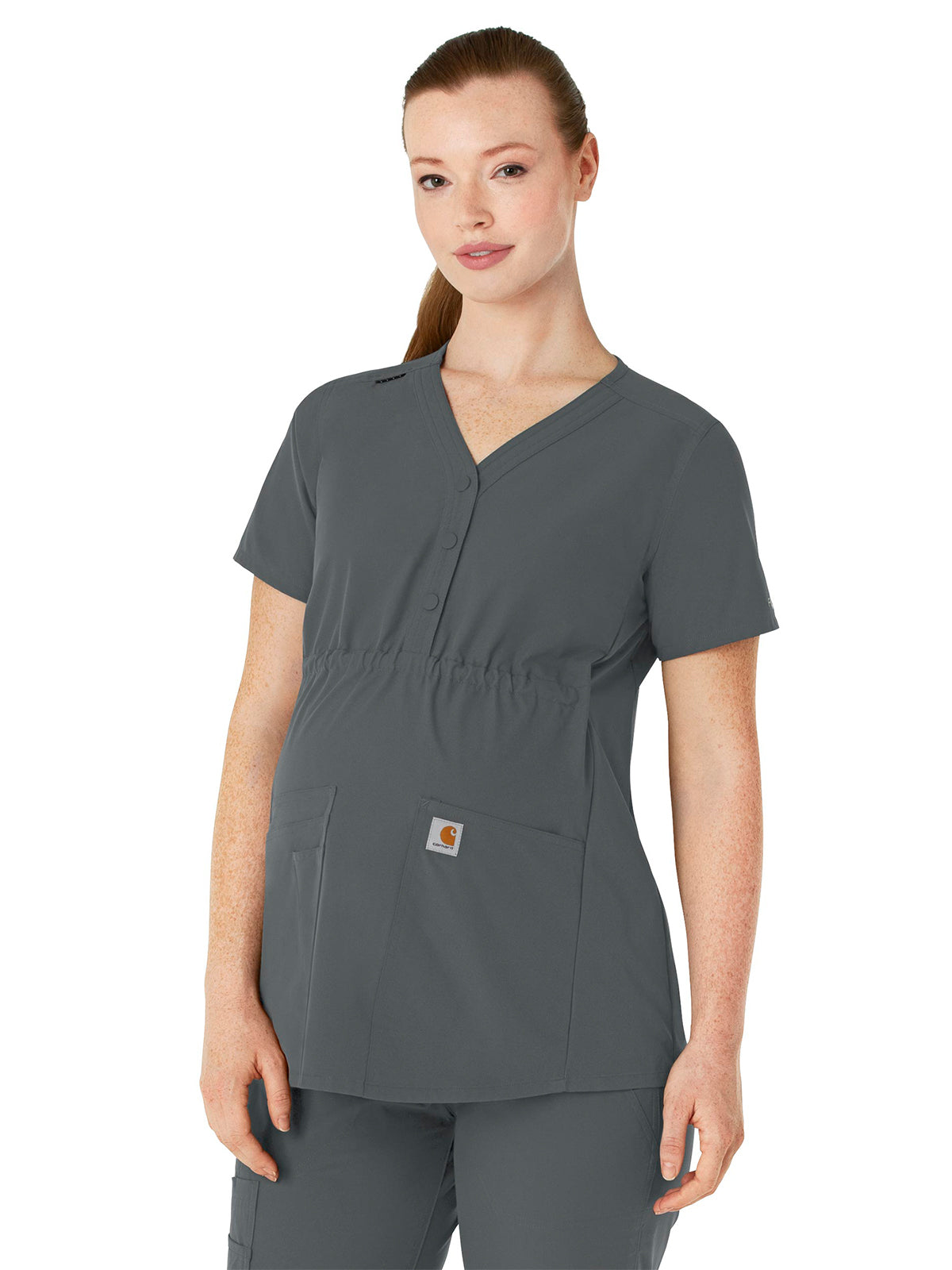 Carhartt Scrubs Force Essentials Women's Four-Pocket Henley Maternity Top