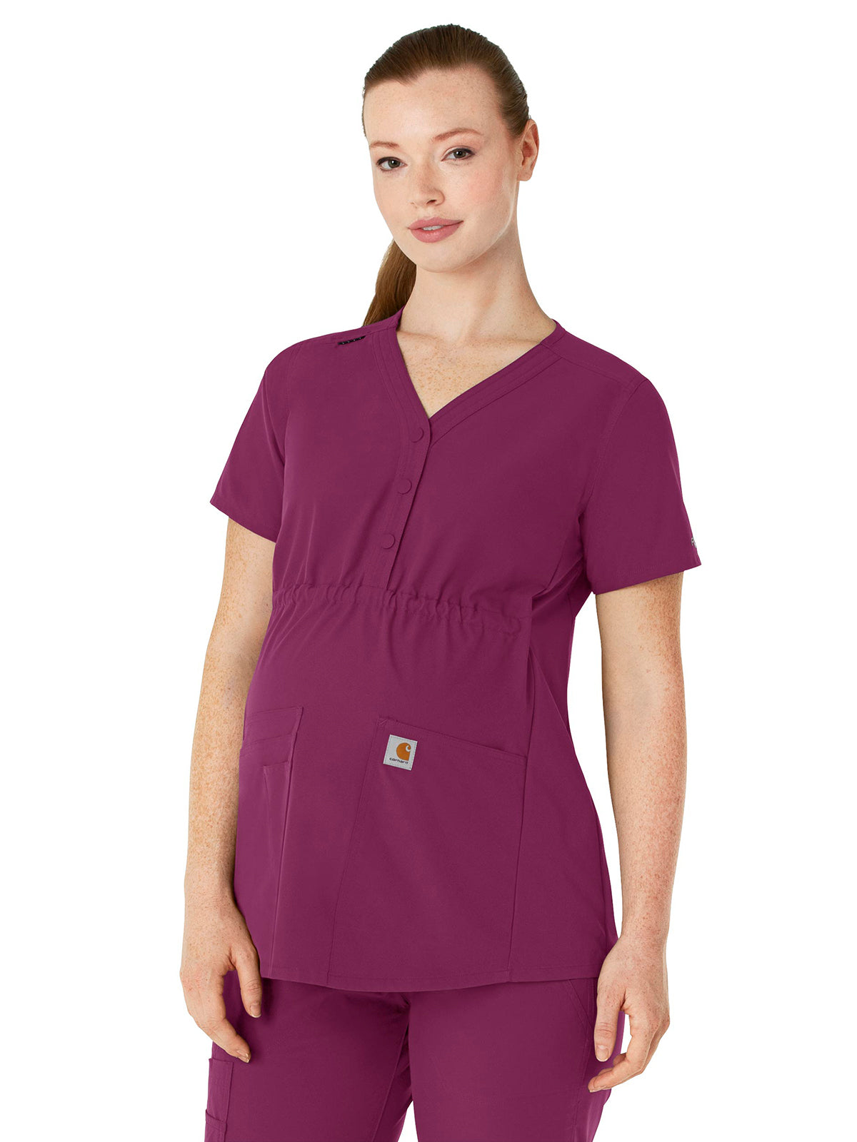 Carhartt Scrubs Force Essentials Women's Four-Pocket Henley Maternity Top