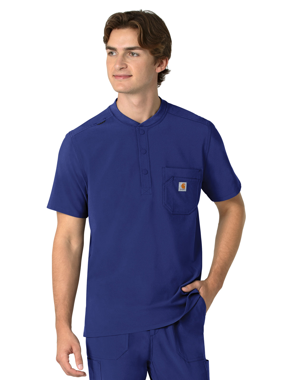Carhartt Scrubs - Force Cross-Flex - Men's Three-Pocket Henley Top