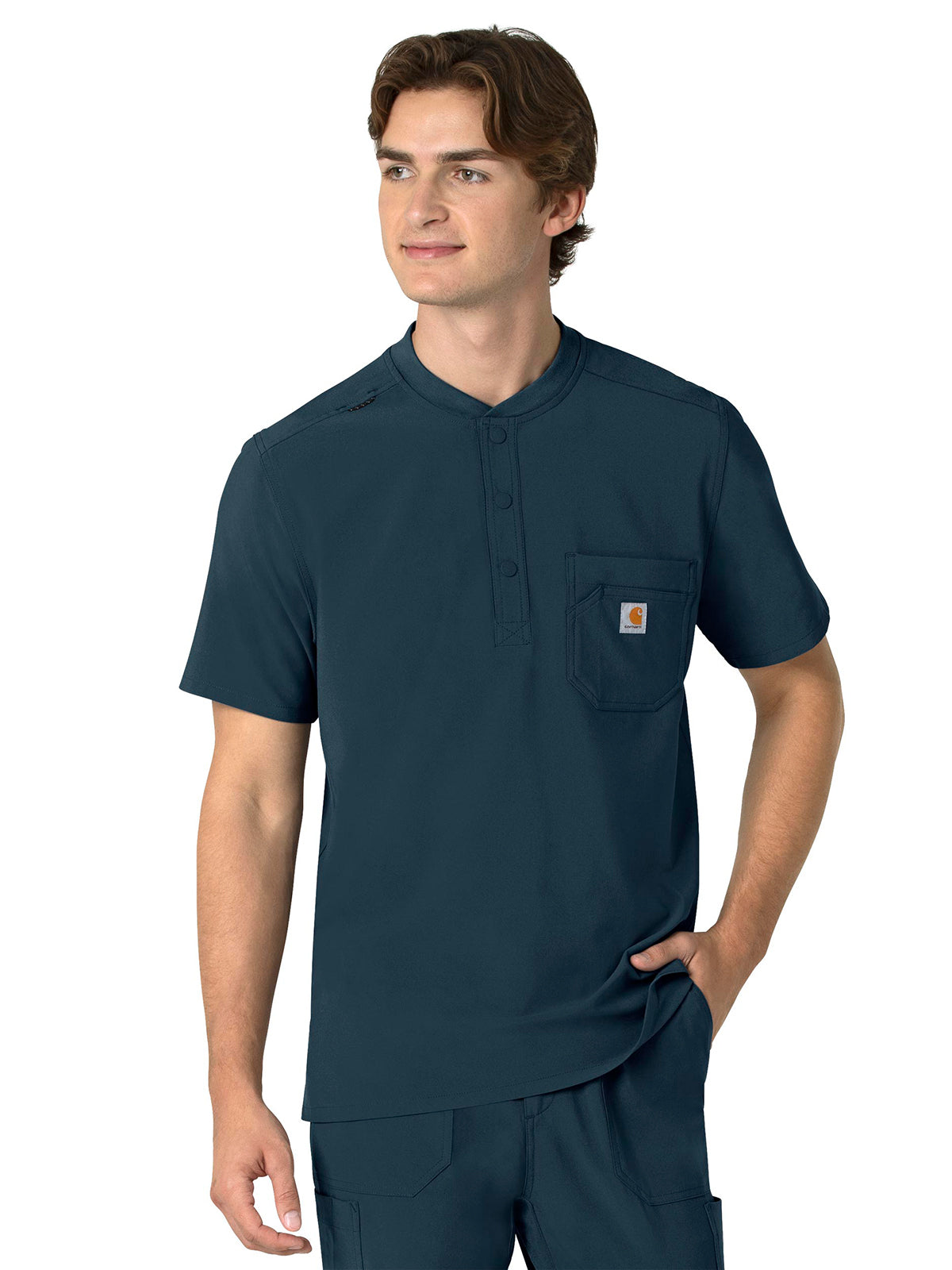 Carhartt Scrubs - Force Cross-Flex - Men's Three-Pocket Henley Top