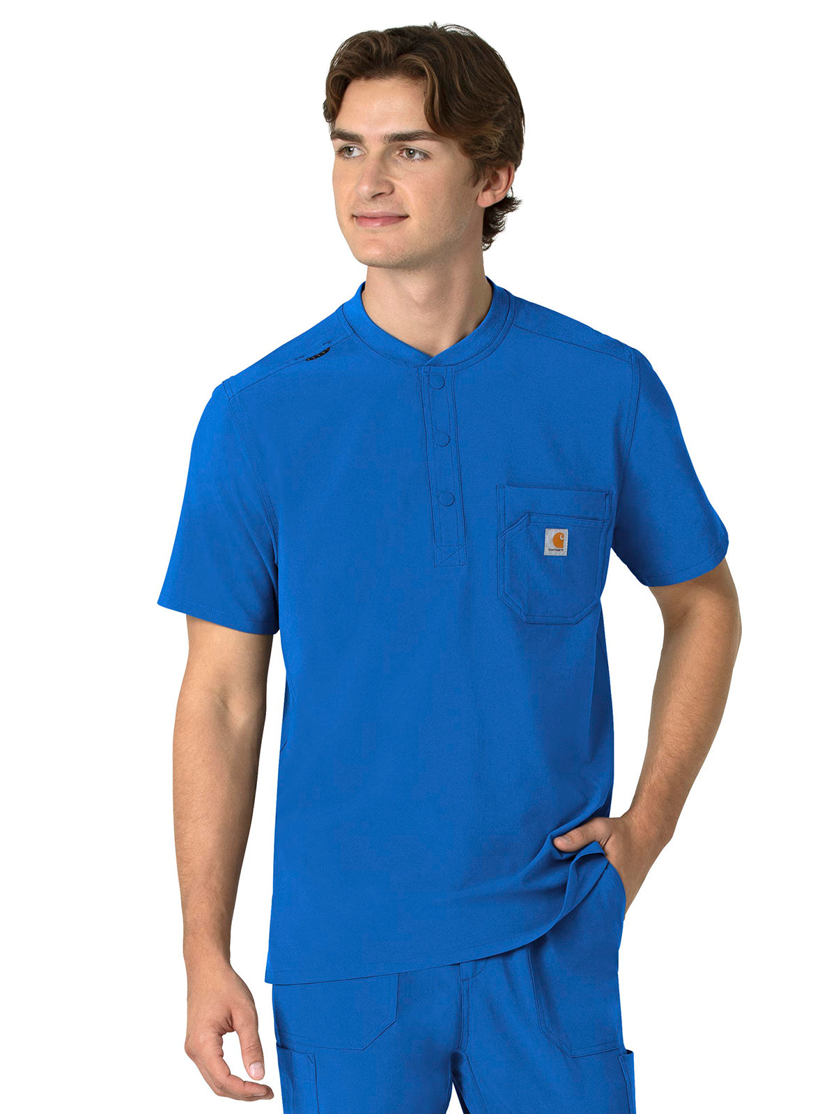 Carhartt Scrubs - Force Cross-Flex - Men's Three-Pocket Henley Top