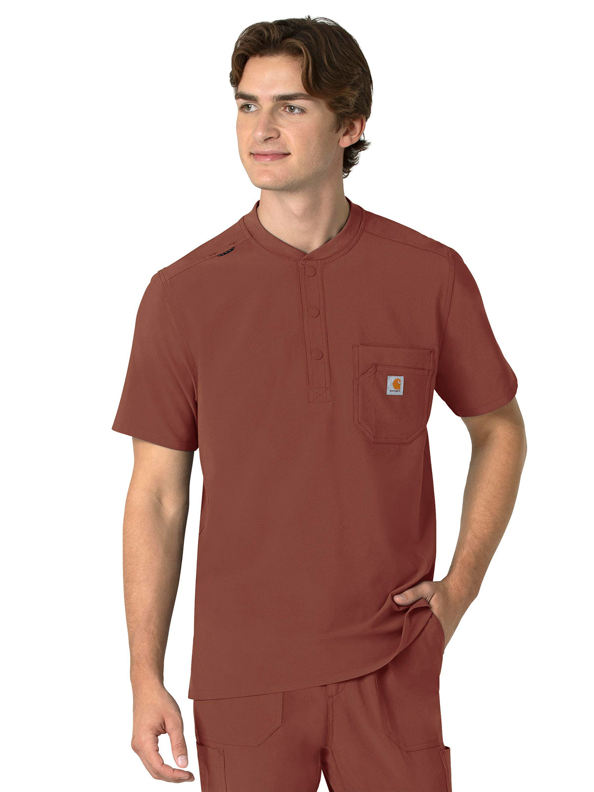 Carhartt Scrubs - Force Cross-Flex - Men's Three-Pocket Henley Top