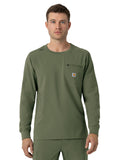 Carhartt Scrubs - Men's Two-Pocket Crew Neck Long Sleeve Scrub Top