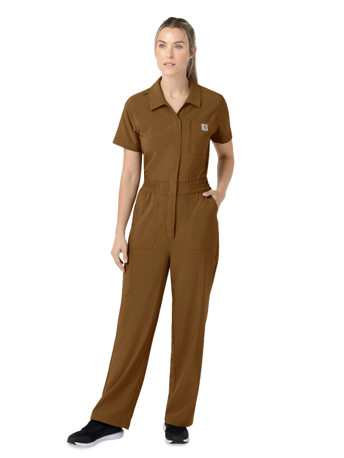 Carhartt Scrubs - Force Cross-Flex - Women's Nine-Pocket Short Sleeve Shirt Coverall