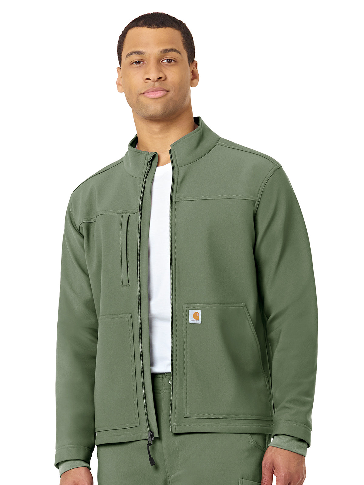 Carhartt Scrubs - Rugged Flex Peak - Men's Three-Pocket Bonded Fleece Jacket