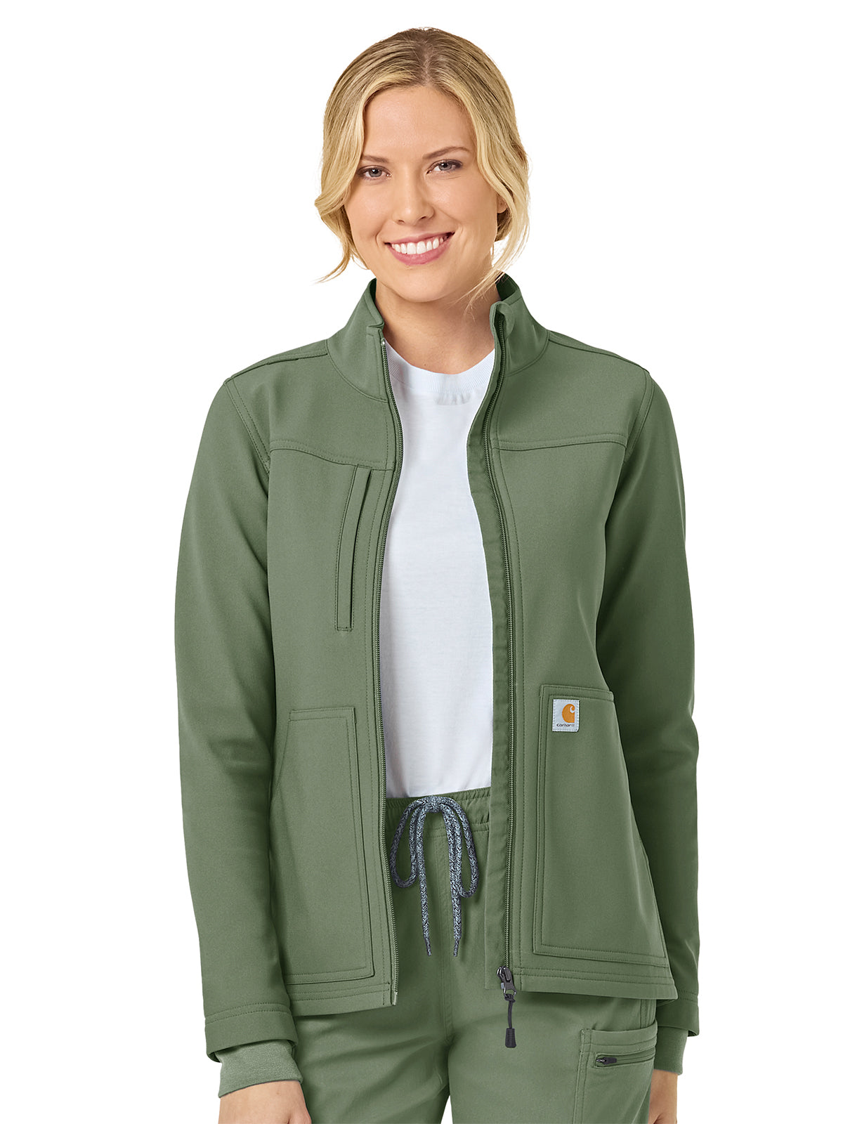 Carhartt Scrubs - Rugged Flex Peak - Women's Three-Pocket Bonded Fleece Jacket