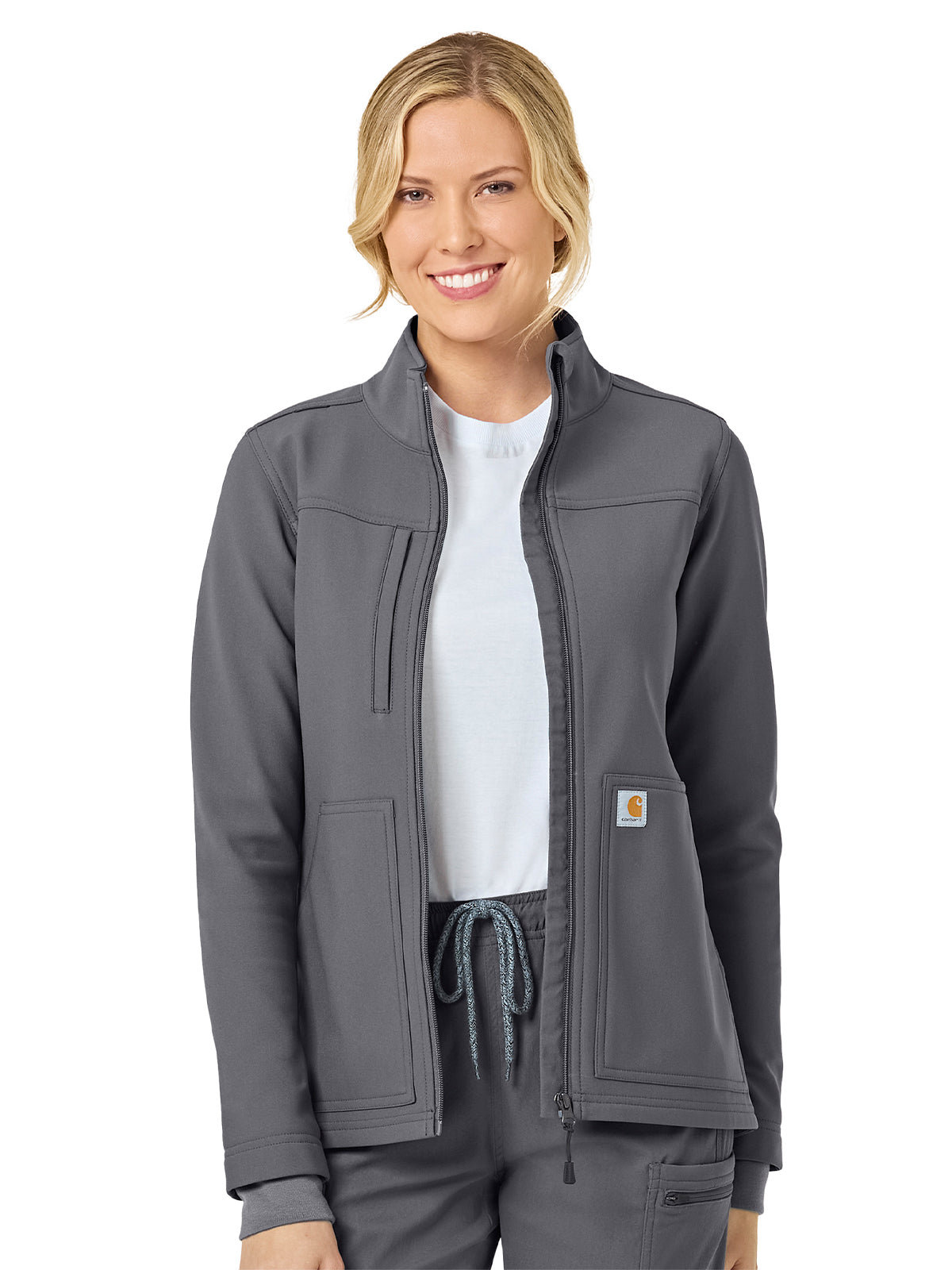 Carhartt Scrubs - Rugged Flex Peak - Women's Three-Pocket Bonded Fleece Jacket